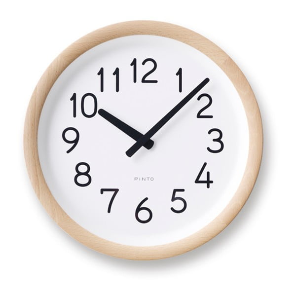 Zegar w brązowej ramie Lemnos Clock Day To Day, ⌀ 29,8 cm