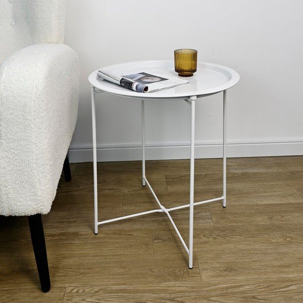 Metalowy okrągły stolik ø 47 cm Hilmar – Yes Everyday-image-1