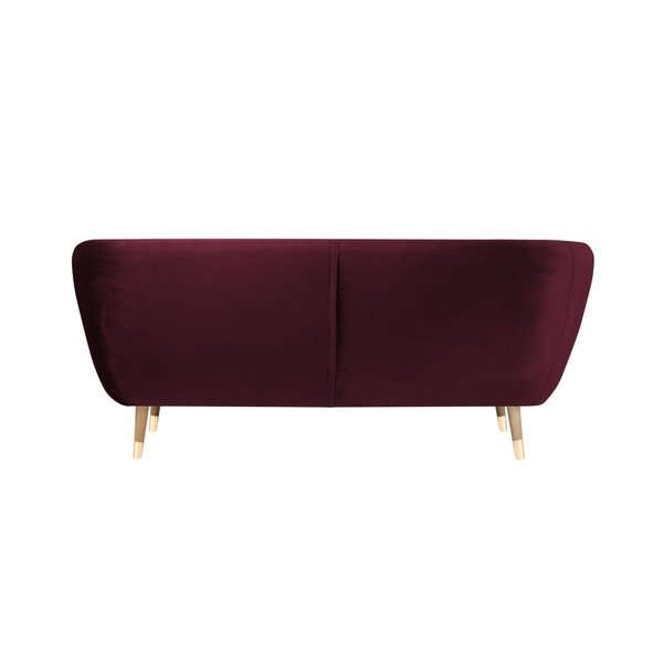 Burgundowa aksamitna sofa Mazzini Sofas Benito, 188 cm-image-4