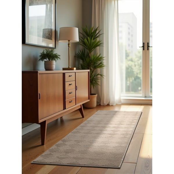 Beżowy chodnik 80x240 cm Perles Tourmaline – Elle Decoration-image-1