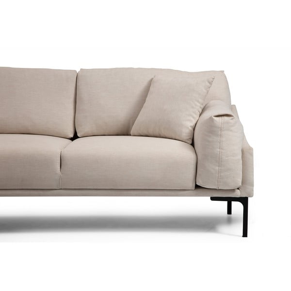 Jasnobeżowa sofa narożna Artie Leo, narożnik lewy-image-4