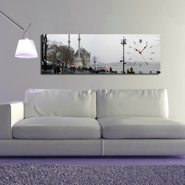 Obraz z zegarem W mieście, 30x90 cm-image-2