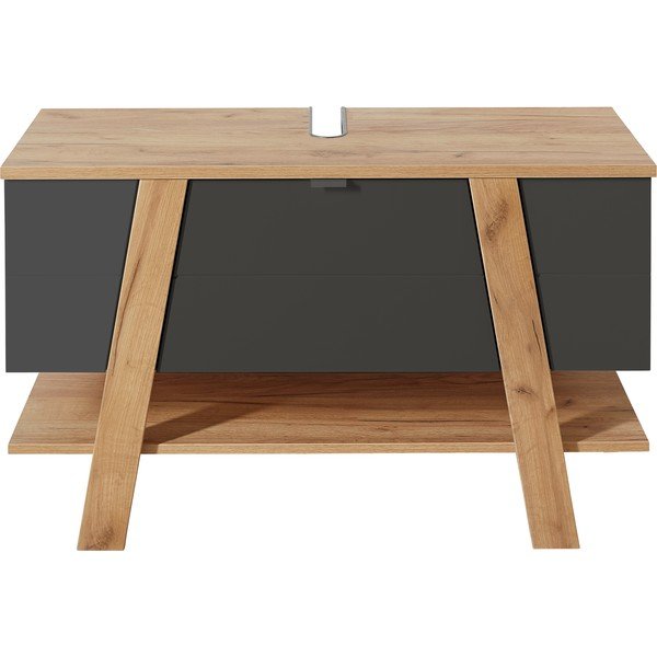 Ciemnoszara szafka pod umywalkę w dekorze dębu 111x67 cm Avellino – Germania