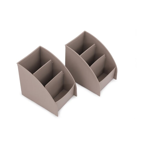 Beżowy plastikowy organizer łazienkowy na kosmetyki – Hermia-image-1