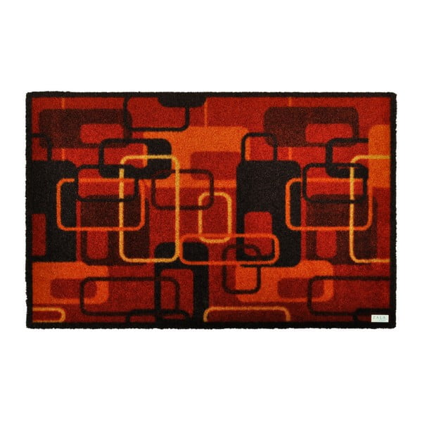 Czerwona wycieraczka wyjściowa Hans Home Design Retro Red Terra, 120x200 cm