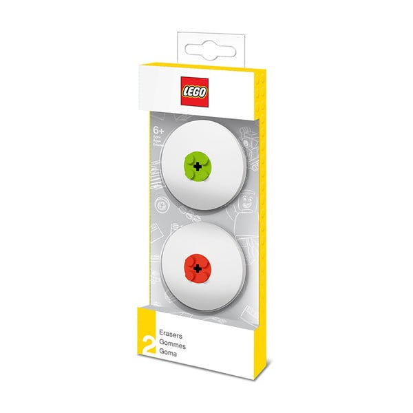 Zestaw 2 gumek LEGO® Red & Lime