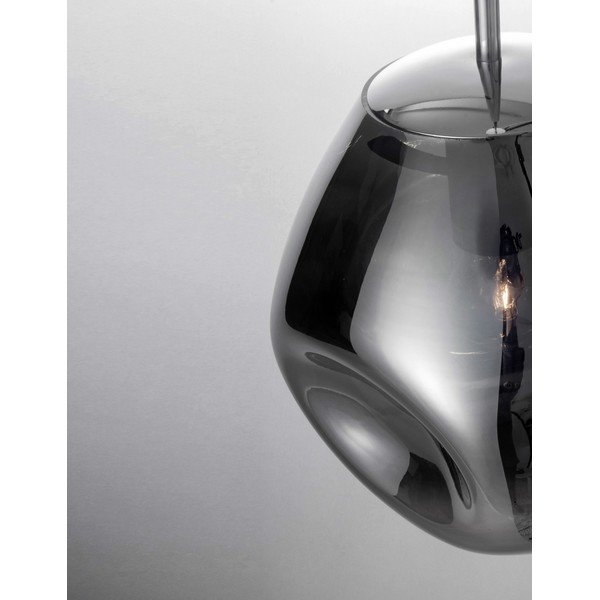 Szklana lampa wisząca w kolorze srebra z połyskiem ø 25 cm Lava – Nova Luce-image-1