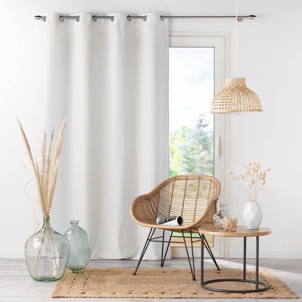 Biała zasłona z mikrowłókna 140x280 cm Absolu – douceur d'intérieur-image-3