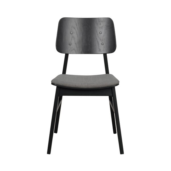 Czarne krzesło z ciemnoszarym siedziskiem Rowico Nagano-image-4