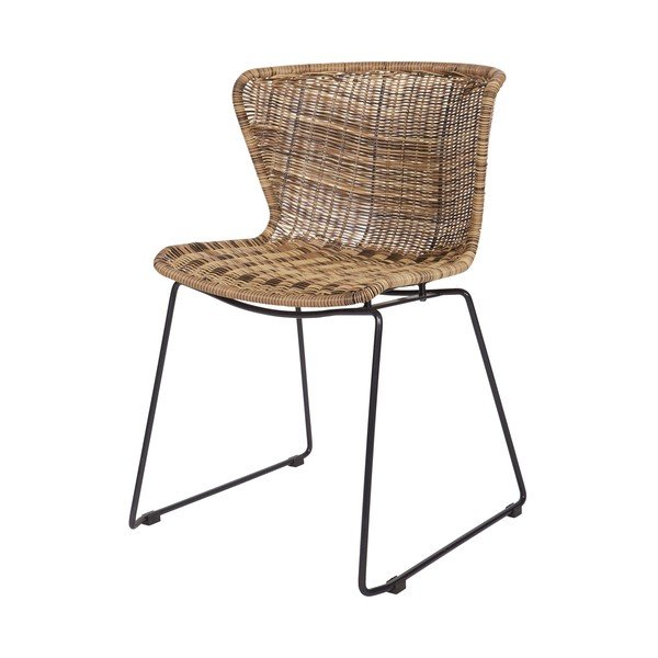 Krzesła ogrodowe zestaw 2 szt. ze sztucznego rattanu w naturalnym kolorze Wings – WOOOD