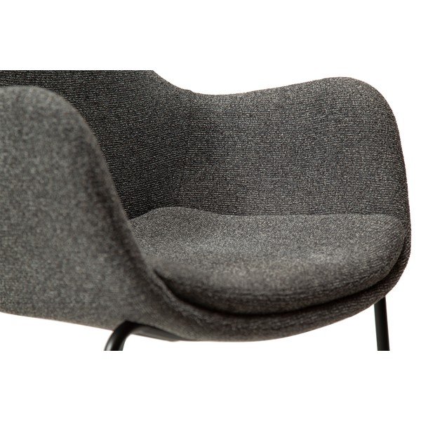 Szary fotel z materiału bouclé Zimmer – DAN-FORM Denmark-image-1