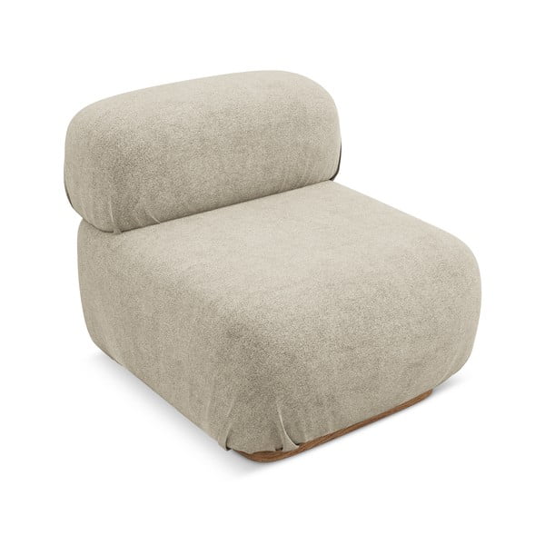 Beżowy moduł sofy z materiału bouclé Ailani – Makamii-image-1