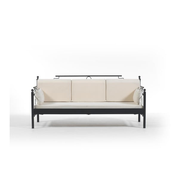 Beżowa 3-osobowa sofa ogrodowa Halkus, 76x209 cm