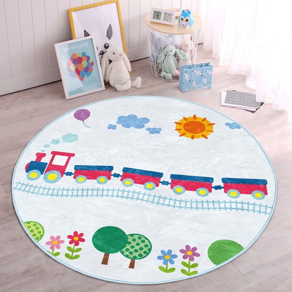 Jasnoniebieski dywan dziecięcy ø 100 cm Comfort – Mila Home-image-4