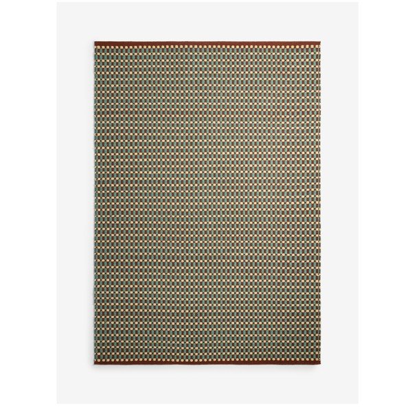 Zielononiebieski dywan z mieszanki wełny tkany ręcznie 200x290 cm Ember – MADE