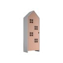 Biało-różowa szafa dziecięca z litego drewna sosnowego 37x172 cm Casami Bruges – Vipack