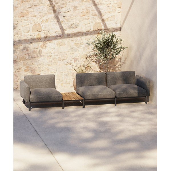 Ciemnoszara tapicerowana sofa ogrodowa Sorells – Kave Home-image-1