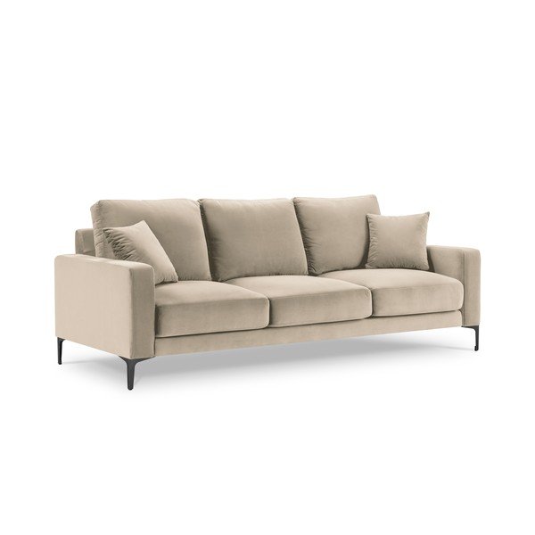 Beżowa aksamitna sofa Kooko Home Harmony, 220 cm-image-2