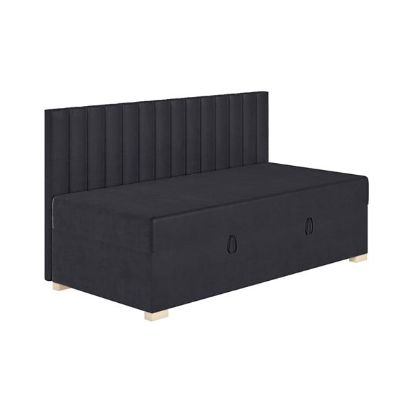 Ciemnoniebieskie łóżko dziecięce ze schowkiem i materacem 90x200 cm Chill – Ghado-image-3