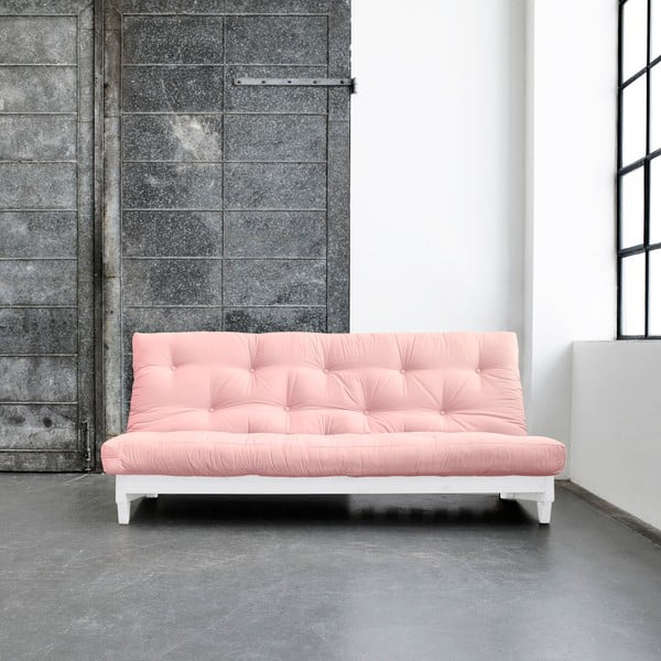 Sofa rozkładana Karup Fresh White/Pink Peonie