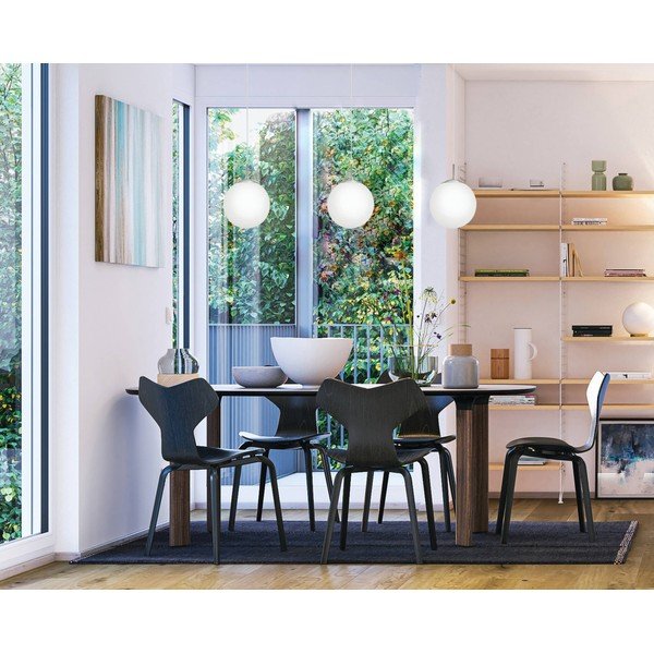 Lampa wisząca w biało-srebrnym kolorze ze szklanym kloszem ø 20 cm RONDO – EGLO-image-4