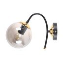 Czarno-szary kinkiet ø 15 cm Yoyo – Squid Lighting