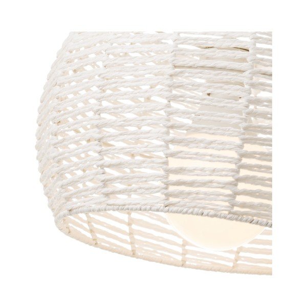 Biała lampa sufitowa z bambusowym kloszem ø 35 cm – Casa Selección-image-2