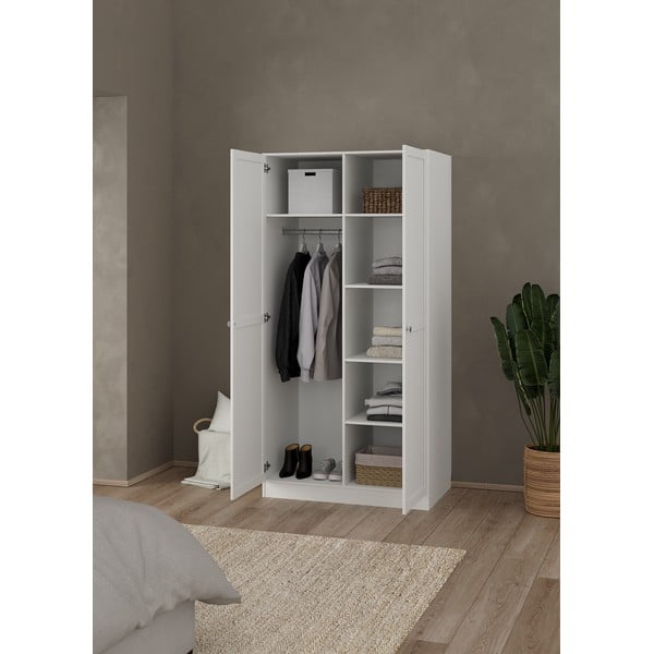 Biała szafa 99x200x62 cm Billund – Tvilum-image-2