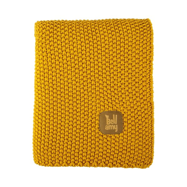 Żółty bawełniany koc dziecięcy 100x80 cm Honey − BELLAMY