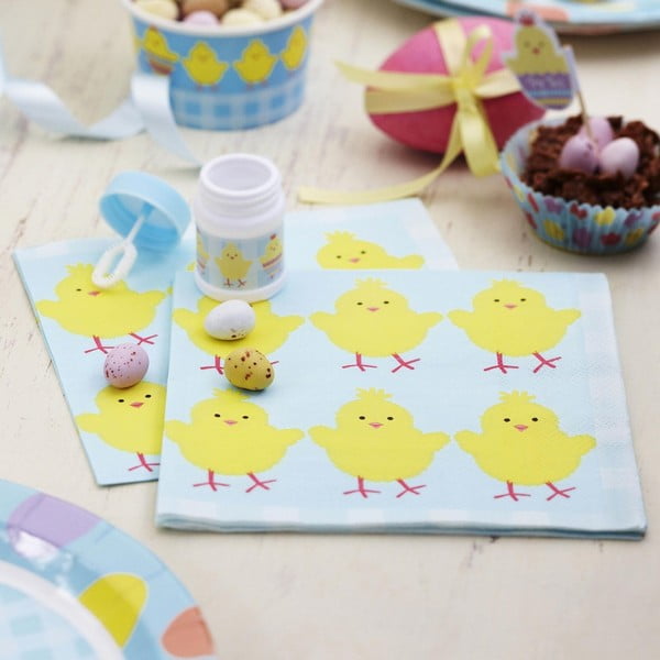 Zestaw 20 papierowych serwetek Neviti Easter Chick