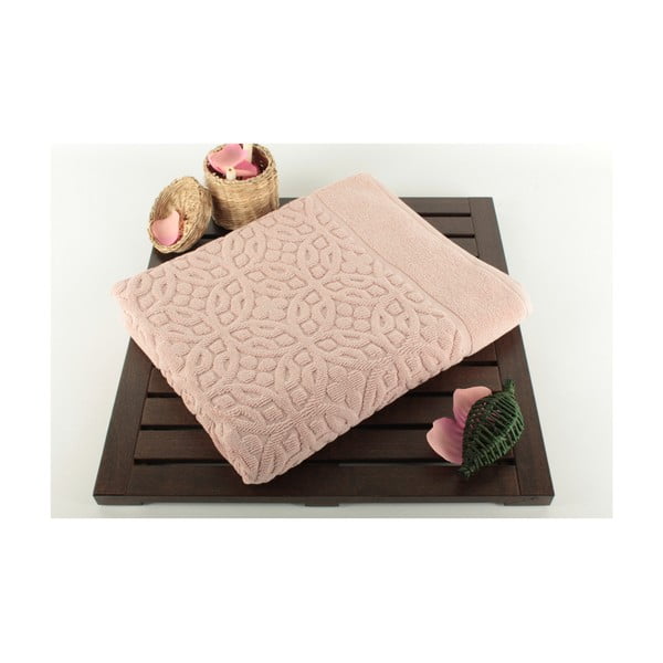 Różowy dywanik łazienkowy Bath Powder, 60x100 cm