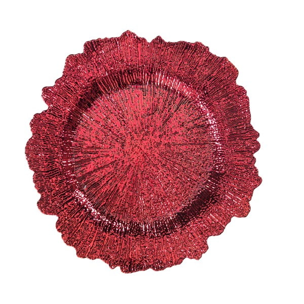 Czerwony talerz Brandani, ⌀ 35 cm