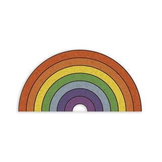 Korkowa tablica ścienna w kształcie tęczy Really Nice Things Rainbow, 70x50 cm