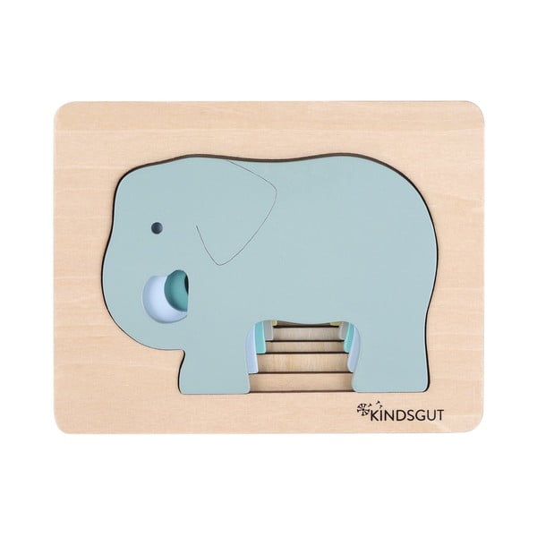 Dziecięce drewniane puzzle Kindsgut Elephant