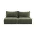 Zielona rozkładana/ze schowkiem sofa 216 cm Kalena – Makamii