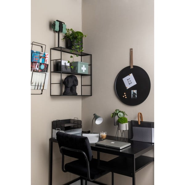 Szara lampa stołowa Leitmotiv Study, wys. 30 cm-image-1