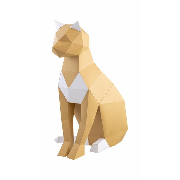 Kreatywny zestaw do złożenia figurki z papieru Papertime Brązowy Kot-image-2