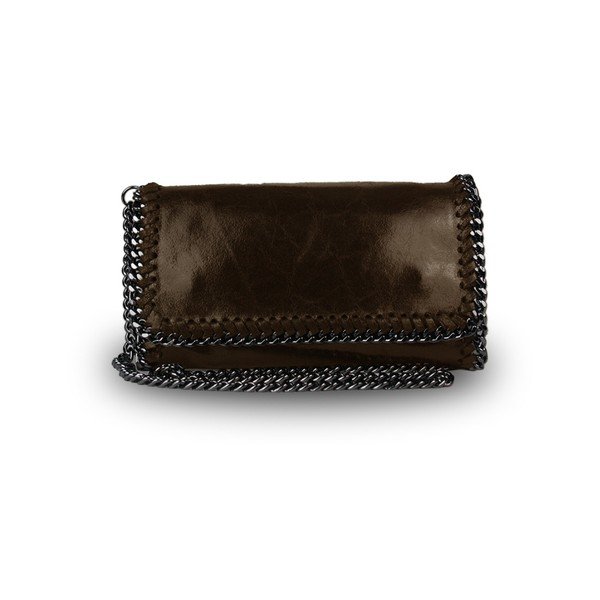 Ciemnobrązowa torebka skórzana JOHN FISH Lov