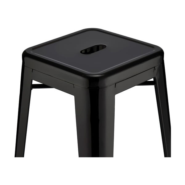 Czarne metalowe hokery zestaw 2 szt. 76 cm Korona – Furnhouse-image-3