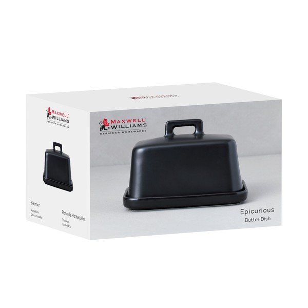 Czarna porcelanowa maselniczka Epicurious – Maxwell & Williams-image-1