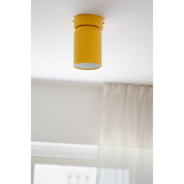 Żółta metalowa lampa punktowa z elastyczną konstrukcją/ze ściemniaczem ø 10,5 cm Ara – Jotex-image-3