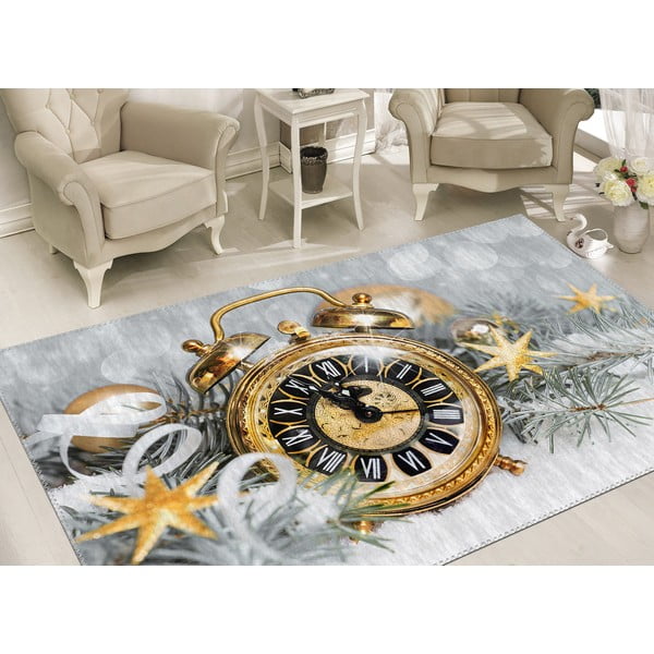Dywan Vitaus Christmas Period Golden Clock, 50x80 cm