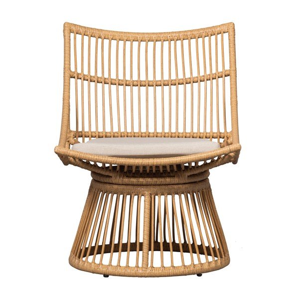 Fotel ogrodowy ze sztucznego rattanu w naturalnym kolorze Alatna – WOOOD-image-2