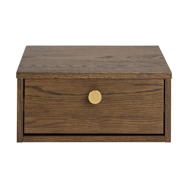 Szafka nocna w dekorze dębu w ciemnym naturalnym kolorze Monfort – Actona