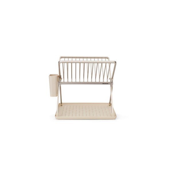 Beżowy metalowy ociekacz dwupiętowy 37x33 cm – Brabantia