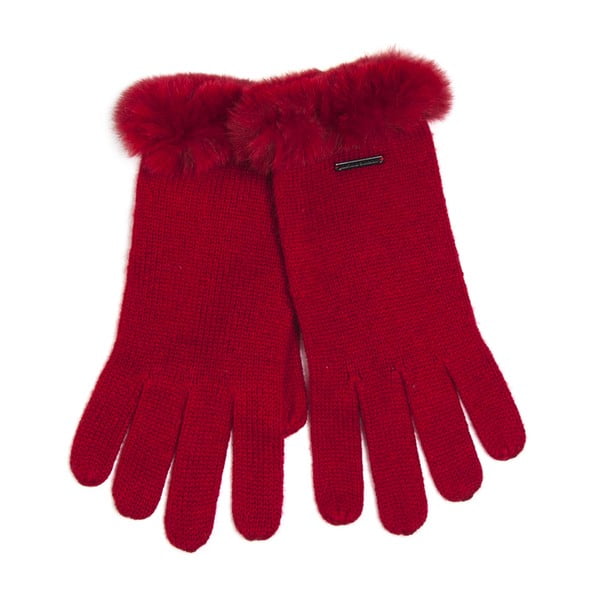 Czerwone rękawiczki Silk and Cashmere Mouton