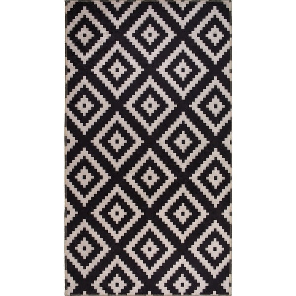 Czarny dywan odpowiedni do prania 80x50 cm – Vitaus