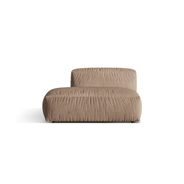 Jasnobrązowy aksamitny moduł sofy (lewostronny) Martina – Micadoni