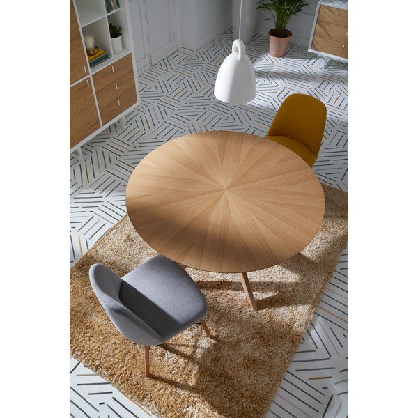 Stół w dekorze drewna dębowego sømcasa Carmel, ⌀ 120 cm-image-1