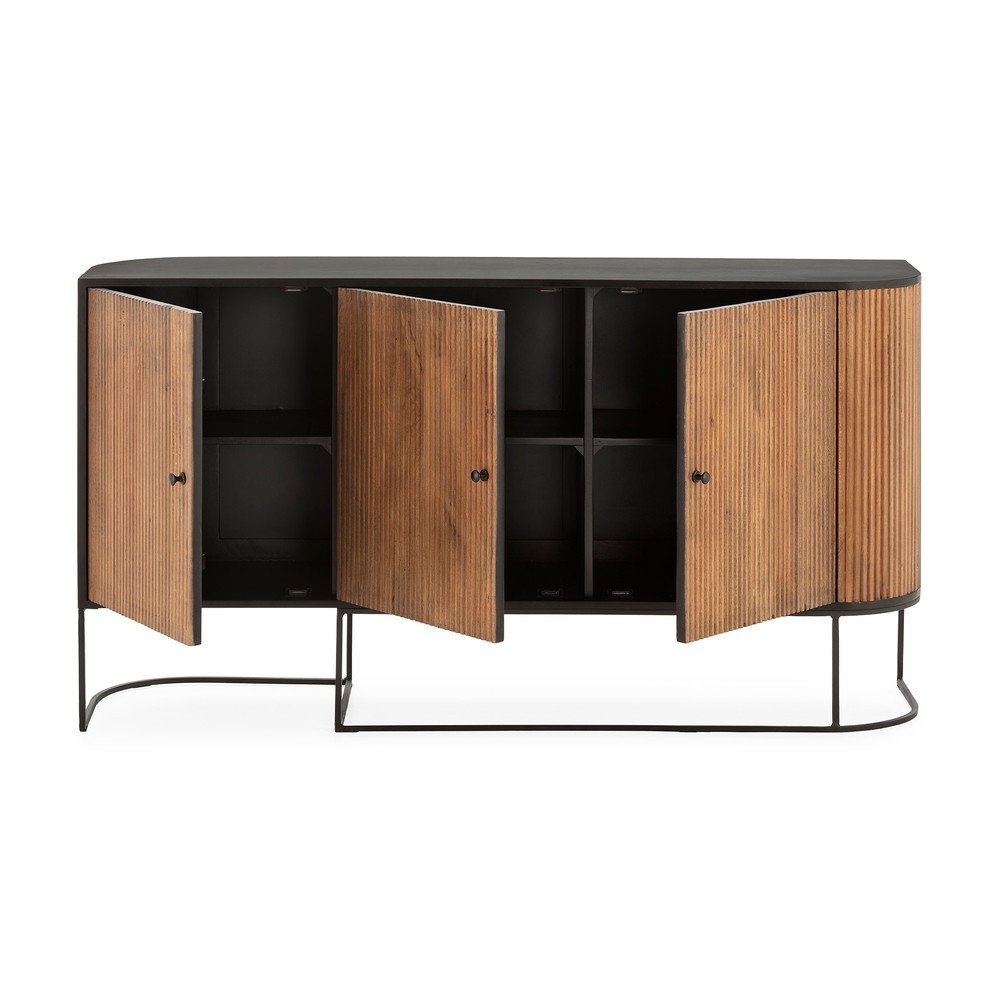 Komoda z litego drewna mango w naturalnym kolorze 165x90x40 cm Curve – MOME (zdjęcie 5)